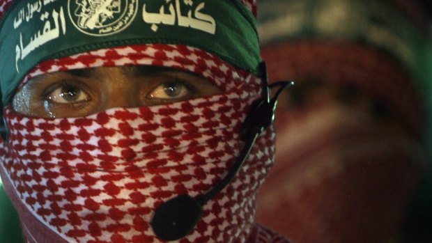 Hamas militants in Gaza strip in 2010.