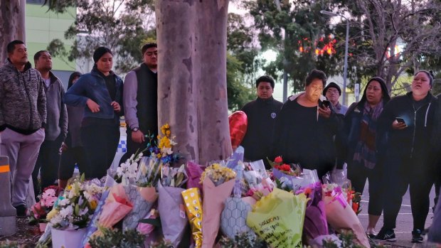 Friends and family pay tribute to Solomone Taufeulungaki, 15, in Deer Park on Wednesday, a day after his death.