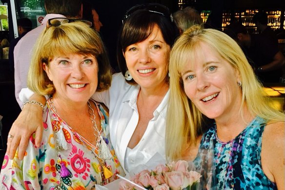 Three sisters: Jacki and Fiona MacDonald with Kylie Thynne.