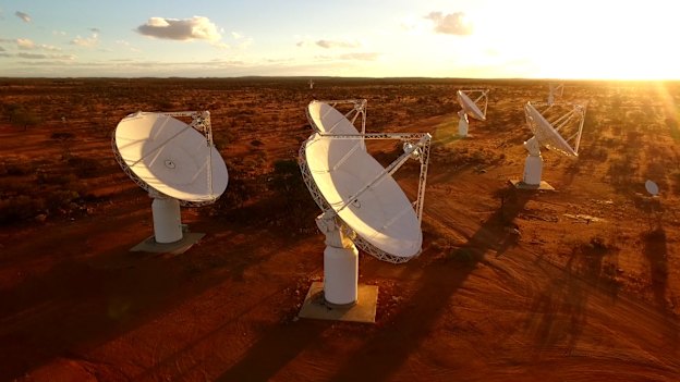 ASKAP, a pathfinder telescope for the Square Kilometre Array at the Murchison Radio astronomy Observatory – the site for the SKA1-Low telescope in Australia.