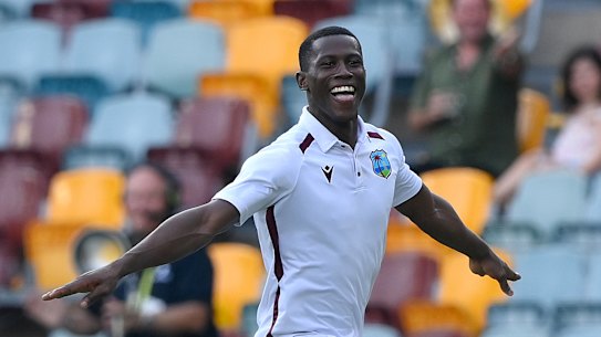 There was no sign of his toe injury as Shamar Joseph celebrated bowling the West Indies to a famous Test win over Australia at the Gabba.