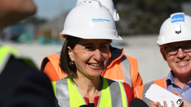 Premier Gladys Berejiklian has promoted an infrastructure boom in NSW.