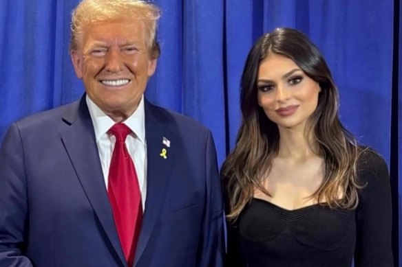 Donald Trump with News24’s newest presenter Elizabeth Pipko