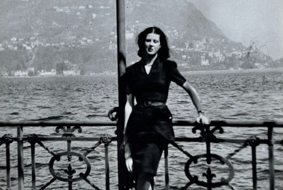 A family handout photo of Margaret Betts during her Lugano honeymoon in 1947.