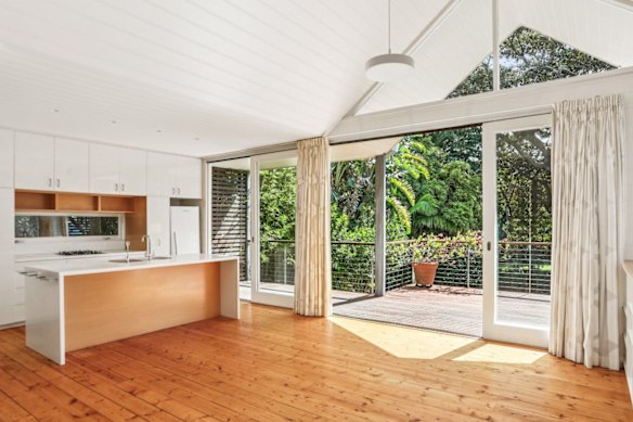 One of the two houses on the double land holding in Watsons Bay.