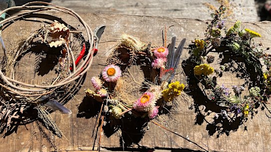 Lily Langham’s Christmas wreaths.