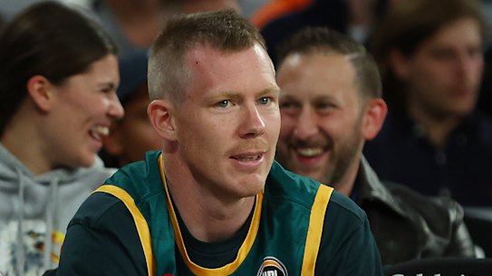 Jack Riewoldt at a JackJumpers game in 2022.