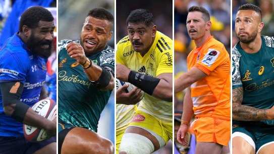 Marioka Koroibete, Samu Kerevi, Will Skelton, Bernard Foley and Quade Cooper.