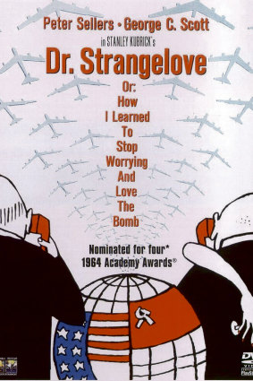 French artist Tomi Ungerer's release poster for the 1964 film <i>Dr Strangelove</i>.