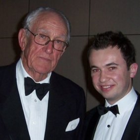 A young Matt Kean with former prime minister Malcolm Fraser. 