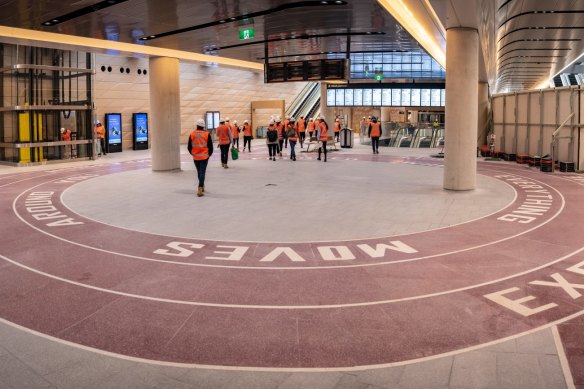 The new underground concourse at Central Station.