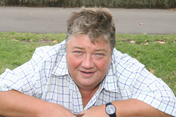 Radio personality Jono Coleman in 2007 at Rushcutters Bay, his favourite spot.