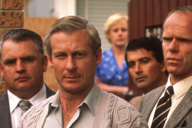 Richard Roxburgh as corrupt police officer Roger Rogerson in the TV series, Blue Murder, which is not available for streaming in Australia.