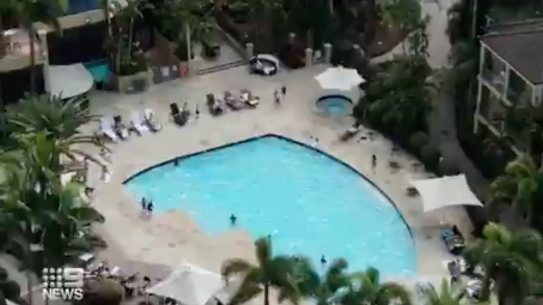 Footage has emerged of the relaxed scenes inside the Queensland AFL hub.