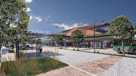 Mock ups of the Karnup Station posted on the Building for Tomorrow website.