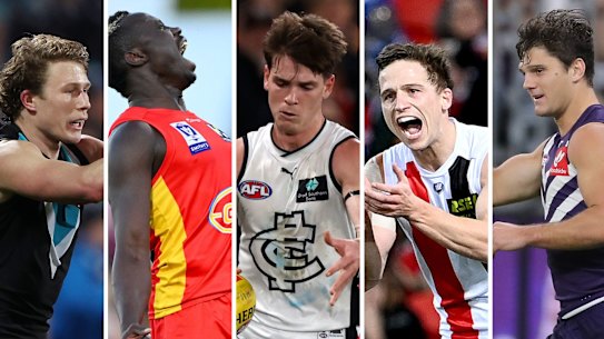 Among the players who might be on the move in the final days of the AFL trade period are: Xavier Duursma, Mabior Chol, Paddy Dow, Jack Billings and Lachie Schultz.