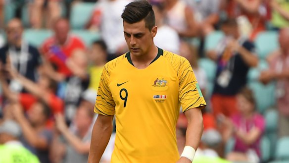 Frustration: Tomi Juric struggled to create chances up top.