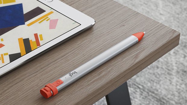 The Logitech Crayon's rubbery orange accents makes it easy to grab out of your bag.