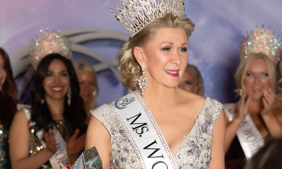 Last year Robyn  entered the Ms World contest and won – the oldest victor and Australia’s oldest beauty queen. 