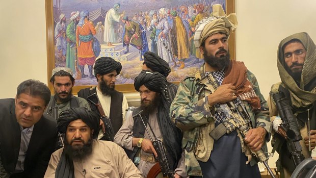 Taliban fighters take control of Afghan presidential palace after the Afghan President Ashraf Ghani fled the country.