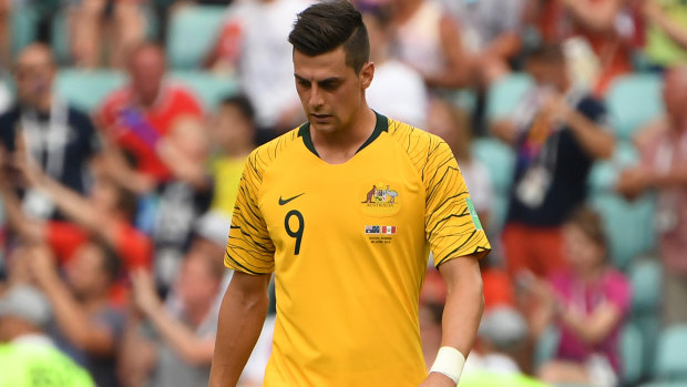 Frustration: Tomi Juric struggled to create chances up top.