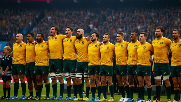 The Wallabies at the 2015 Rugby World Cup.