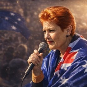 An AI image of Pauline Hanson posted to Facebook.