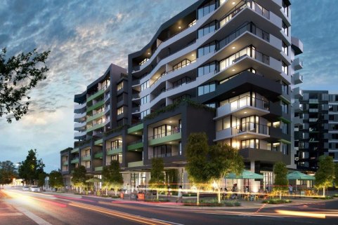 An example of a planned nine-storey infill residential development  close to public transport in Nundah.