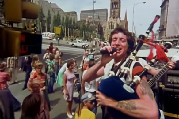 The music video for It’s a Long Way to the Top brought the world to Swanston Street.