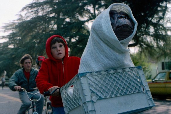 Henry Thomas as Elliott in E.T The Extra Terrestrial.