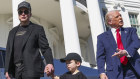 Elon Musk and Donald Trump outside the White House.