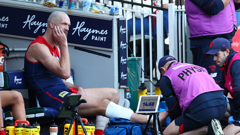Demons skipper Max Gawn on crutches, expects to miss at least one match