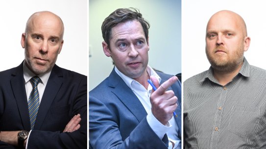 MIchael Bachelard, Nick McKenzie and Ben Schneiders.