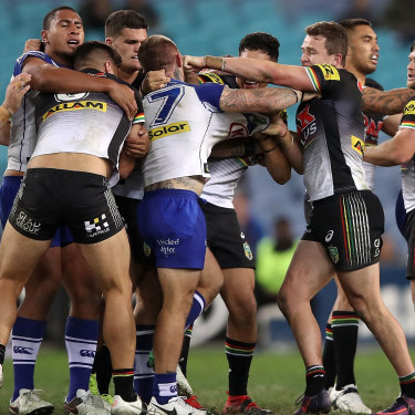 The Bulldogs were embarrassed by the Panthers in their own backyard, leading to an emotional exchange after the game.
