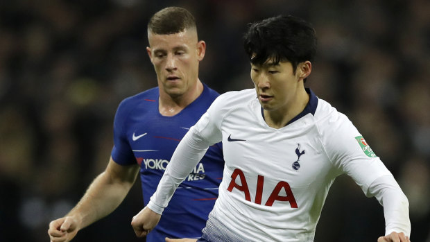 Target: Tottenham are investigating claims of racist abuse directed towards Son Heung-min (right).