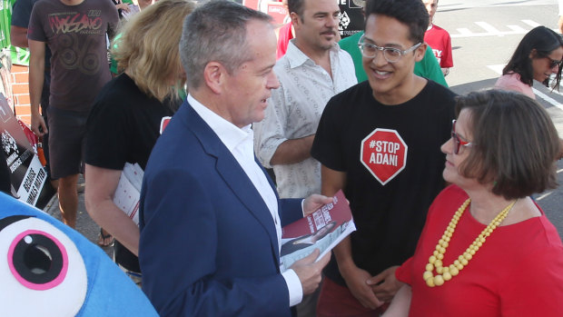 More of this to come: Adani protesters confront Labor leader Bill Shorten and the Federal Member for Batman Ged Kearney in March this year.