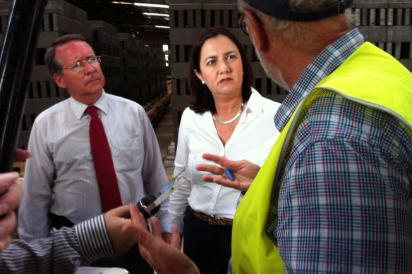 Jim Madden with Premier Annastacia Palaszczuk in 2017.