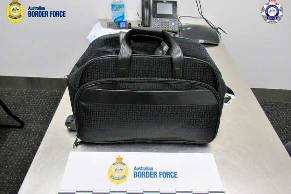 The bag that police allege contained heroin.