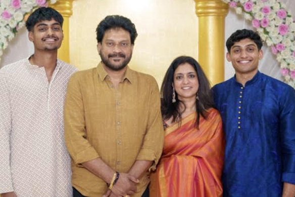 The Iyer family, from left to right: Rudhra, 20; Sreedharan, 53; Lakshmi, 49; and Rishab, 23.