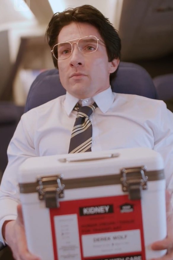 “There’s a kidney in Kansas City that’s not gettin’ any fresher!” A scene from Countdown to Life: Rescue at 30,000 Feet.