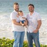 John and Ross, and their baby boy.
