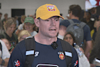 Lachie Neale speaks to media.