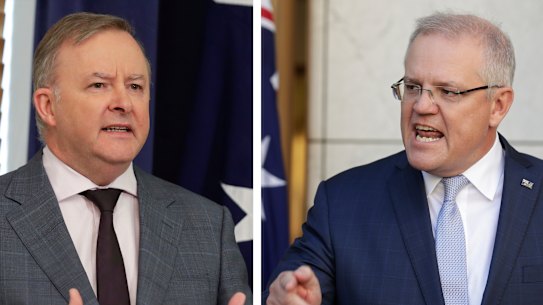 Anthony Albanese and Scott Morrison.