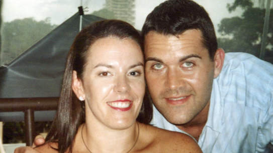 Melissa Caddick with her first husband Tony Caddick. 