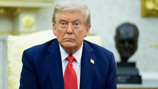 Donald Trump in the White House on Monday.