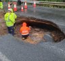 Giant pothole leaves thousands of people on edge