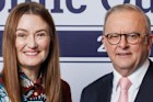 Siobhan McKenna and Anthony Albanese pictured together last year.