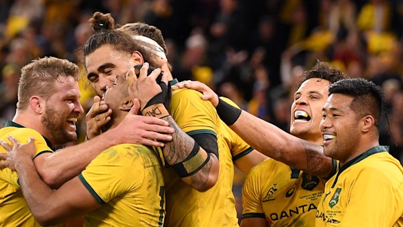 And now you're back, from outer space ... The Wallabies turned Australian rugby on its head with one All Blacks win.
