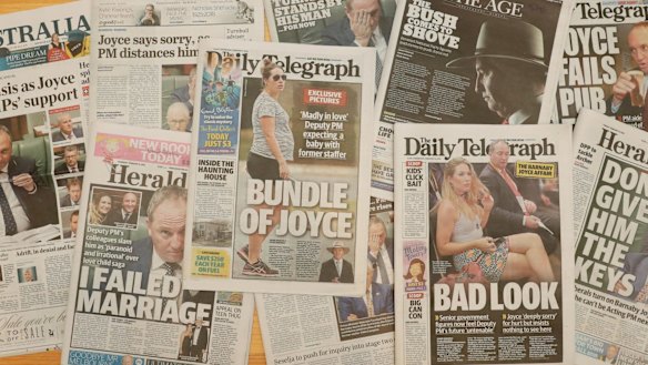 Sebastian Joyce made his first front page appearance in February, while still in utero. 