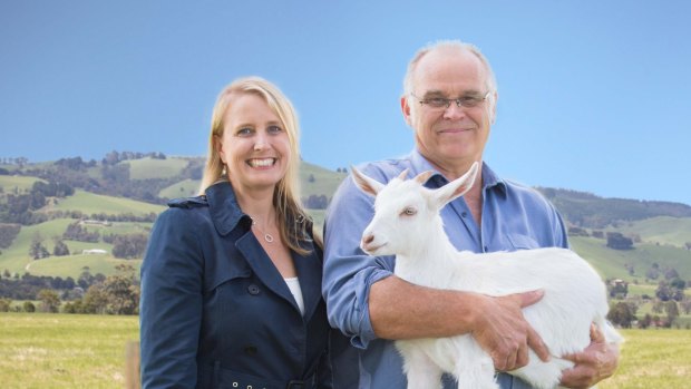Bubs Australia chief executive Kristy Carr and executive director John Gommans on Australia's largest goat farm.